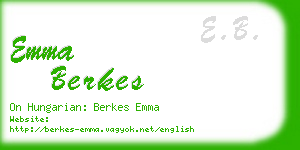 emma berkes business card